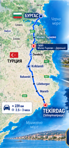 Безплатен транспорт от Бургас до Текирдаг за оглед на имоти